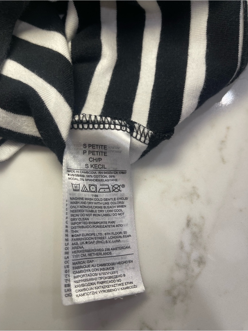 GAP Black & White Striped Short Sleeve “Modern Tee” - Women’s - Picture 11 of 11